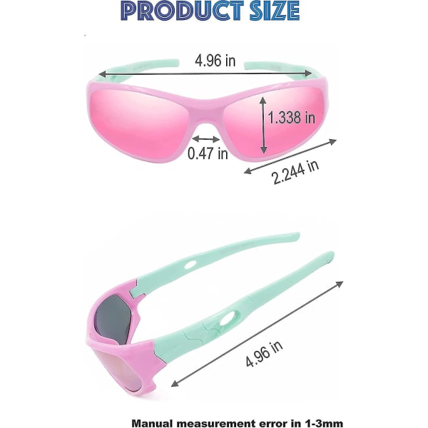 Tr90 Unbreakable Polarized Sports Solbriller For Barn Gutter Jenter Ungdom