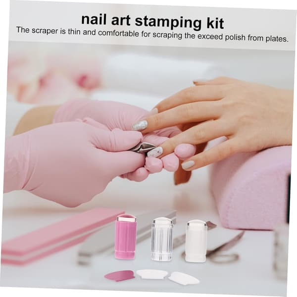 6 stk. neglekunststempel silikoneforsegling negledesign sæt værktøjer til manicure