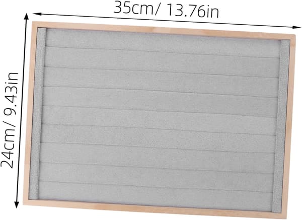 Trä smyckesbricka ringhållare display organizer bricka för smyckesförvaring för heminredning