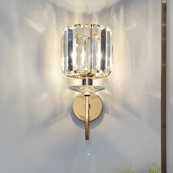 LED Vegglamper Luksus Stue Krystallvegglampe Gull