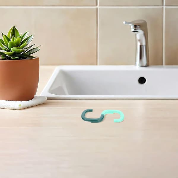 Kroker laget av solid ABS, sammenleggbare, 9 stk S-formede med antifall-design, ingen boring nødvendig