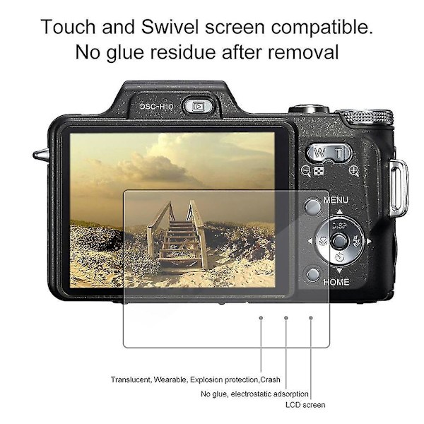 8H Härdat Glas LCD-Skärmskydd för Nikon L830