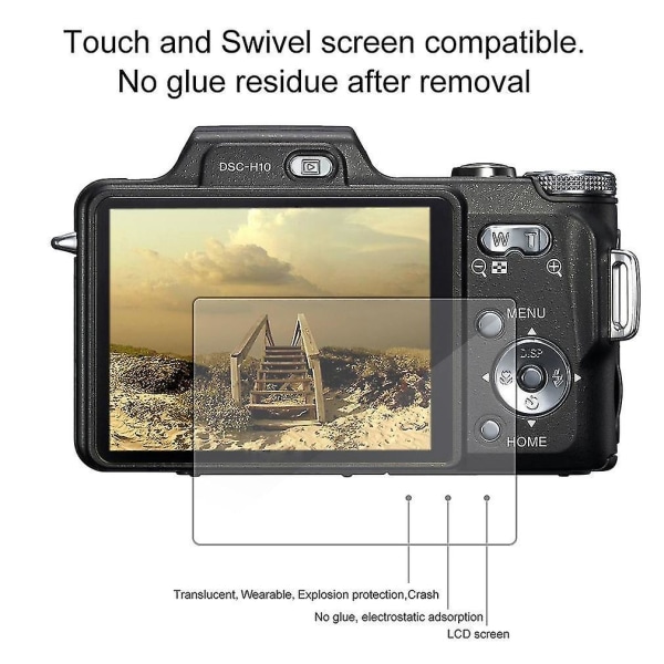8H karkaistu lasi LCD-näytönsuoja Nikon L830:lle