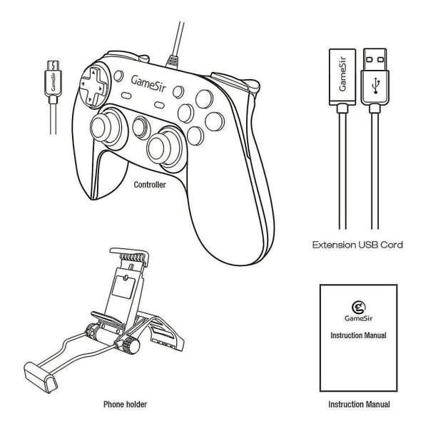 G3w Wired Gamepad Controller för Smartphone Tablet