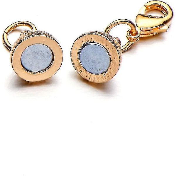 4st magnetiskt smyckeslås för armband Halsband 8mm nagelsandskrubbfinish rund design guld/silver färg