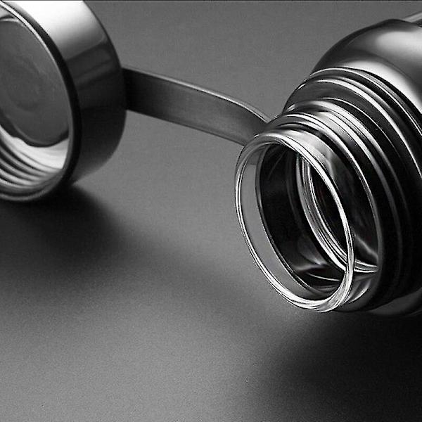 900 ml Stor Kapacitet Bärbar Glasvattenflaska Svart