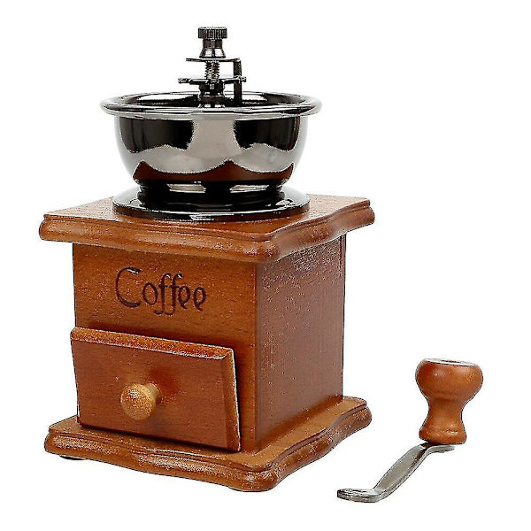 Kaffebönor Kvarn Keramik Klassisk Trä Hand