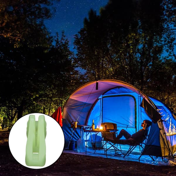 20 st självlysande triangulära repfästen för campingtält, självlysande justerbara plastsnörlås