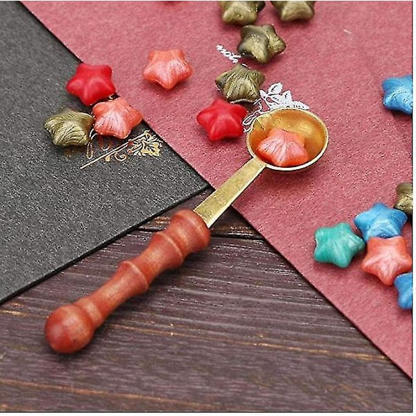 Puinen kahva vaha sinetti vaha lusikka vintage scrapbooking