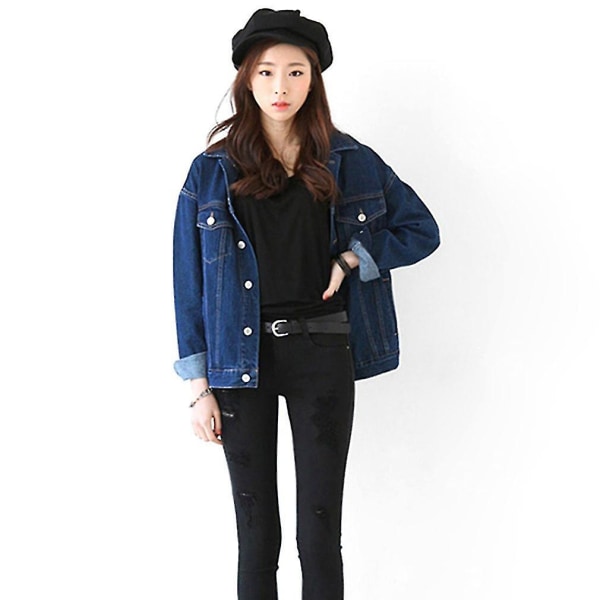 Spring Girl Cowboy Jakke Løstsiddende Langærmet Denim