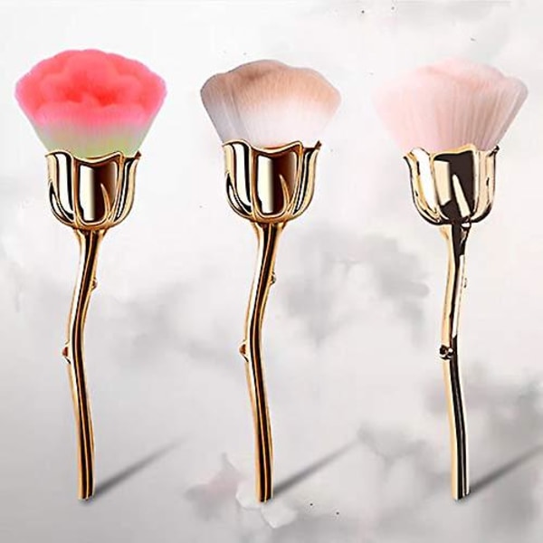 Rose Makeup Brush Blush Brush Super Large Face Powder Makeup Børster til Powder Cosmeticgold