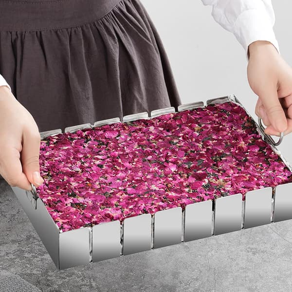 Nougat Candy Making Mold Nougat Cut Pan Rustfritt Stål Rektangulær Skillevegg Design