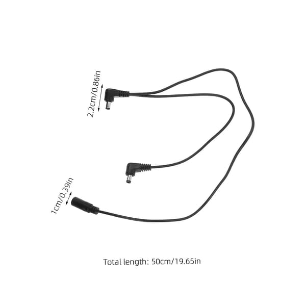 2 stk. gitar skjermkabel patchkabler for gitarpedaler med effektiv dobbel tilkobling