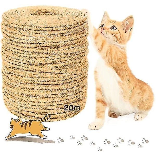 Sisal Rope Cats Ersättningsrep Skrapstolpe Hamparep