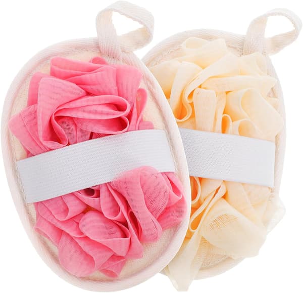 2 stk. badesvamper Loofah Vaskeklut Eksfolierende Kroppsskrubbepuff