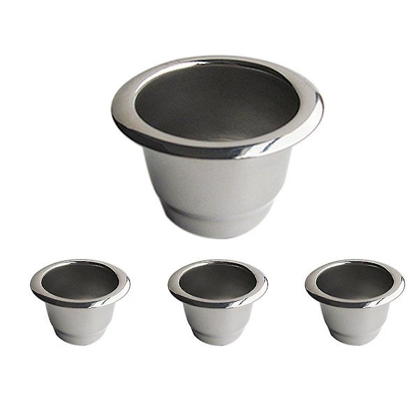 4-pack återanvändbara kaffekapslar i rostfritt stål, påfyllningsbara, för kaffemaskin