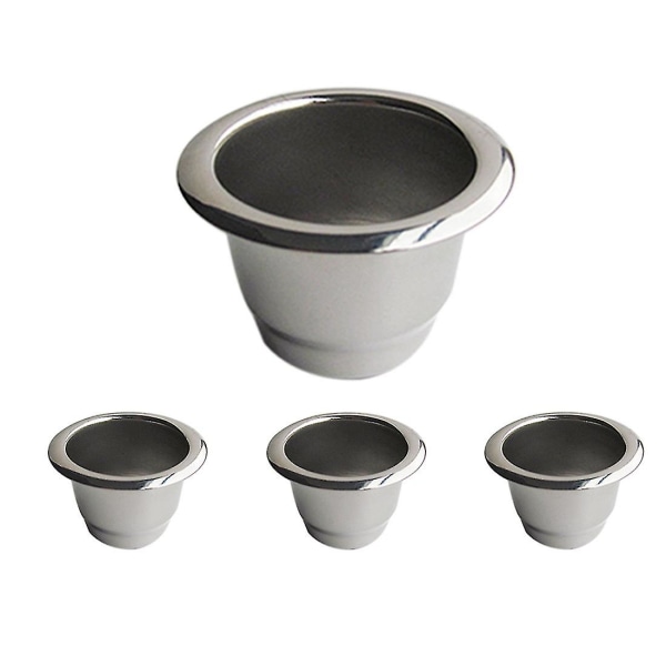 4 stk. Rustfritt Stål Fyllbare Kaffe Kapsler Kaffe Filter Gjenbrukbare Kaffe Pod Gjenbrukbar Cafe