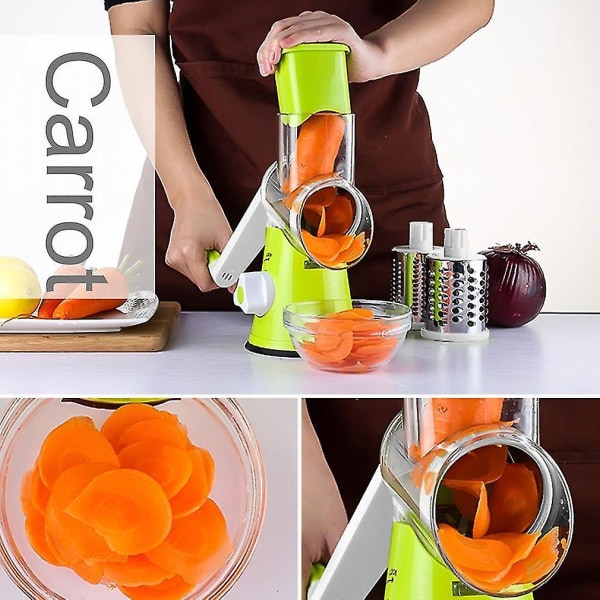 Multifunksjonell Grønnsaksskjærer Rotasjonsrive Slicer