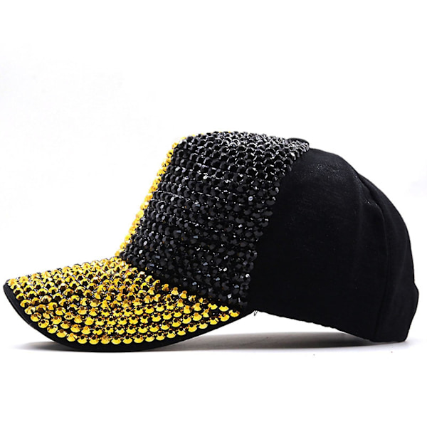 Andningsbar Baseballkeps med Strass för Utomhusfritid, Solskydd, Justerbar Red