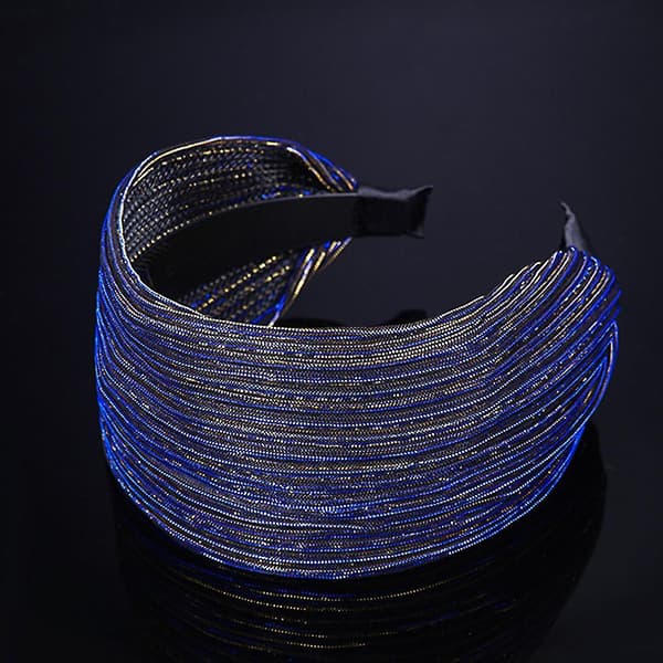Hodebånd Bred Side Mesh Stil Hårring Sklisikre Striper Hårtilbehør Blue Red