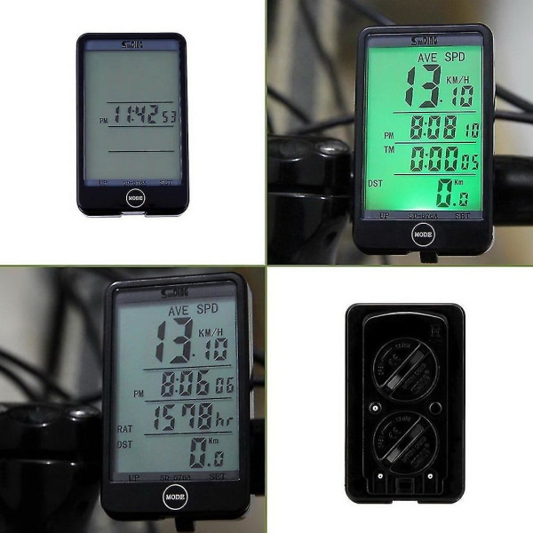 Trådløs Cykelcomputer Odometer Hastighedsmåler LCD