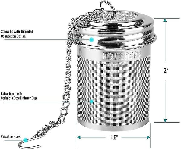House Again Teekula Infuser Matlagning Infuser, Extra Fint Nät Teekula Trådad