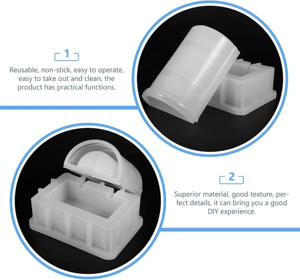 Silikonform for DIY Epoxyharpiksboksstøpesett med tilbehør, fleksibel håndverksform