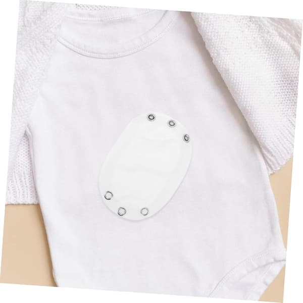 Baby Bodysuit Extender och Romper Snap Extender Enkellager Bomull Vit Spädbarnsflicka