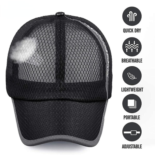 Unisex hengittävä mesh baseball- cap Quick Dry -juoksuhattu