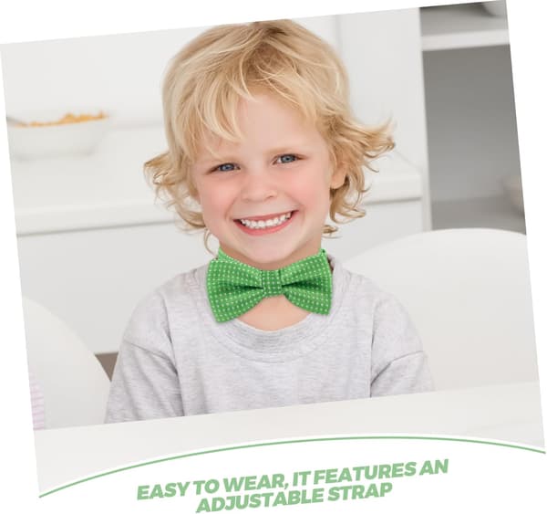 Patrick's Day Justerbar Butterfly til Bløde Forbundne Hals-Butterfly til Drenge og Festtilbehør til Helligdagsfester