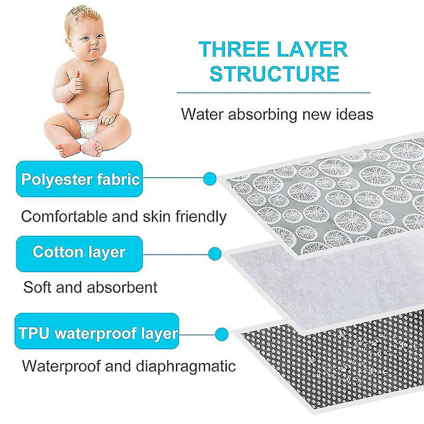 Baby Portable Skiftpude, Bleiepose, Rejseunderlag Grey Lemon