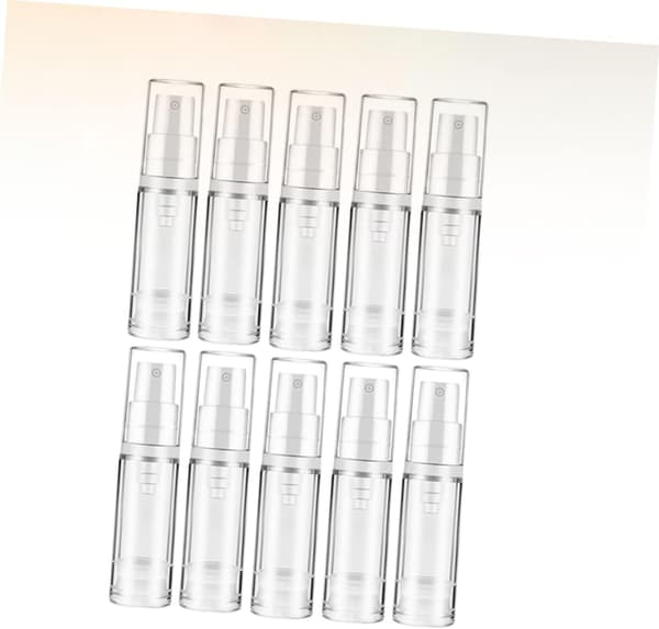 10 st 5 ml påfyllningsbara sprayflaskor för resor, läckagesäkra plastparfymatomizerflaskor