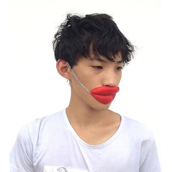 Halloween Pølsemunn Dekor Morsomme Røde Lepper Halloween Spøk Props For Maskerade Cosplay Party Forbruksvarer 7pcsred O-hyj