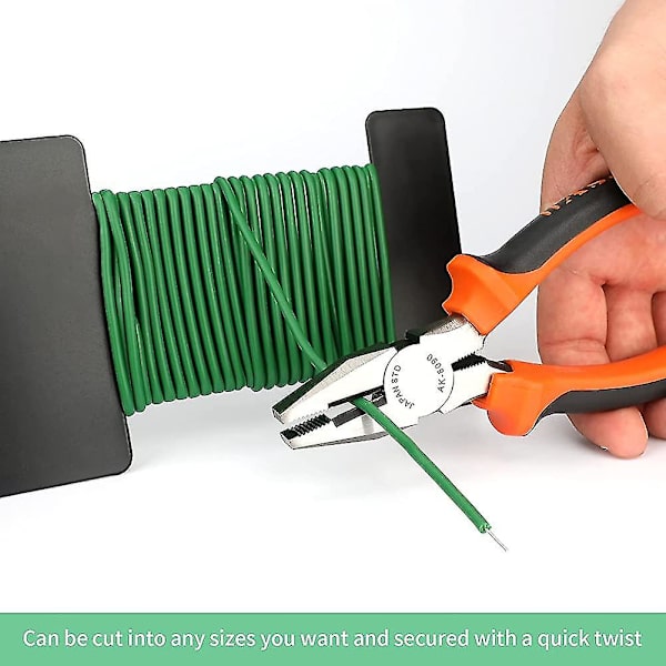 4,8 mm x 8 m Grønn Plante Twist Tie Hage Myk Plastbelagt Tie