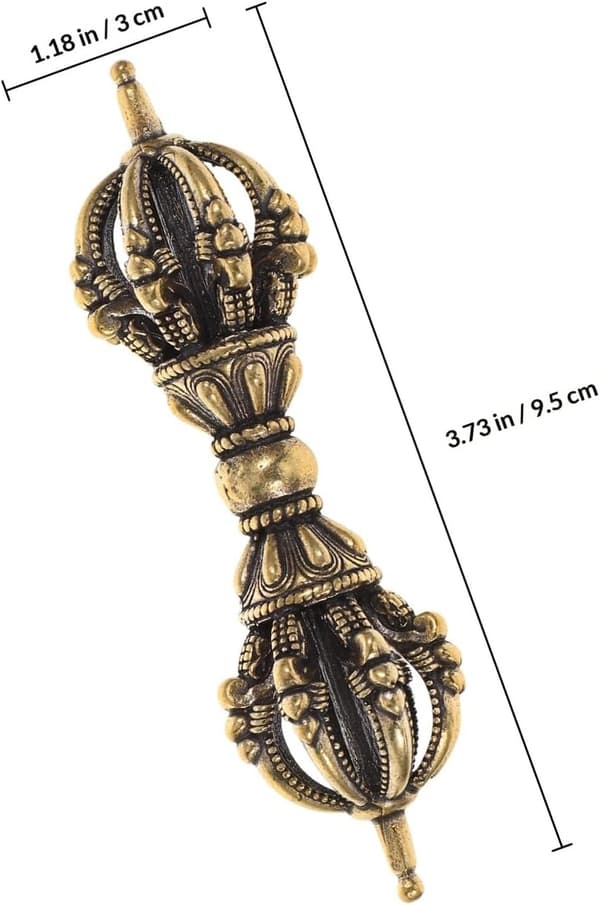 Messingstøder Ornament Husholdnings Vajra Støder Antik Stil Letvægts Gylden Messing Dekoration