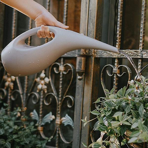 2 Pak 0,4 Gallon Plastik Vandkande, Elegant Vandkande, Små Indendørs Vandkander Til Stueplanter, Grå Og Mørkegrå