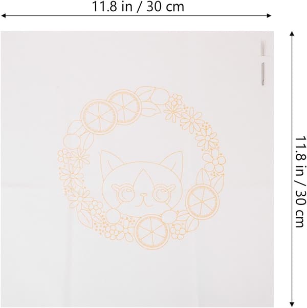 Katt broderisett Nybegynner DIY Håndbroderisett Bomullsmateriale