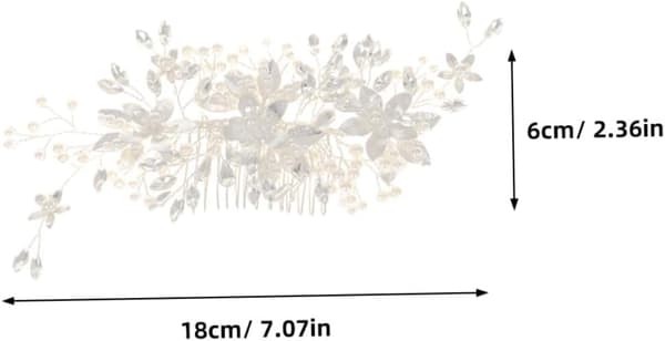 Perleblad Hårnål Rhinestone Bryllupsbrud Hårkam Klips Blomster Hårtilbehør til Kvinder Sidekam