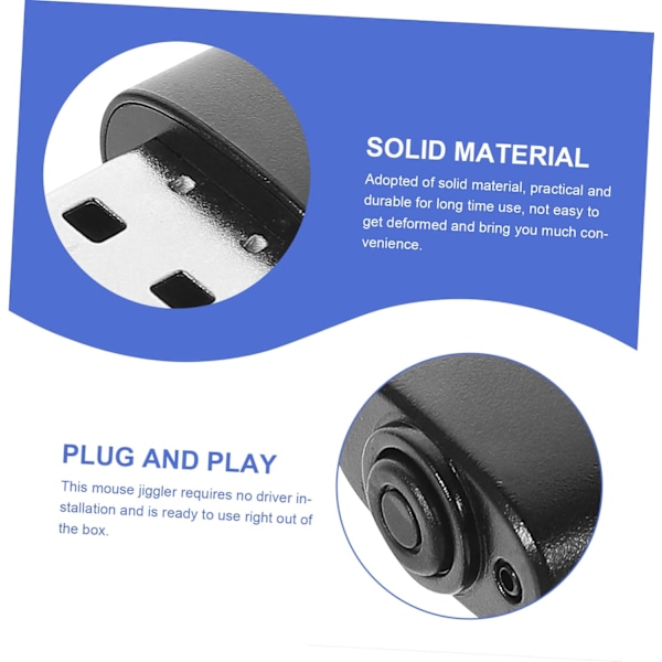 Uoppdagelig Musebeveger Musejiggler for PC Auto Clicker USB Musejiggler Hindrer Datamaskinen i å Låse Seg og Gå i Hvilemodus