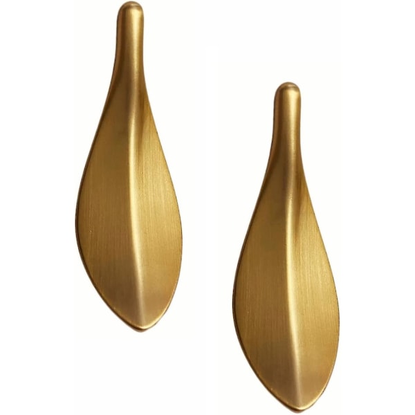 Skåpsknopp 2 stycken Zink Legering, Köksknopp, Guldblad Knopp, Gyllene Skåp