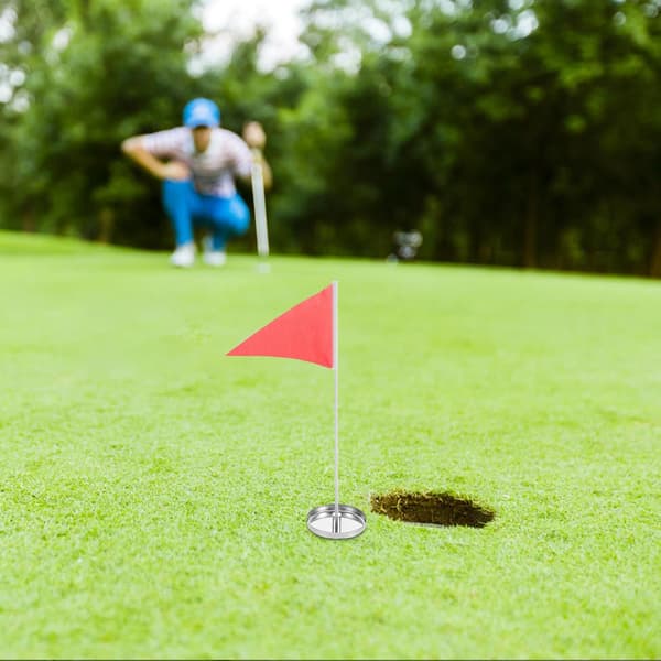 4 stk. Golf Putting Hul Kop Sæt med 10 cm rustfri stålkop og flagstang