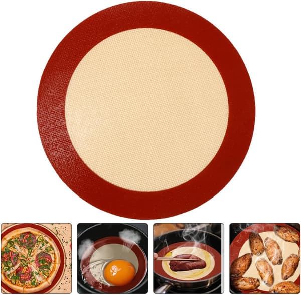 3 stk silikon bakematte non-stick bakeark runde 8 tommer matkvalitets silikon