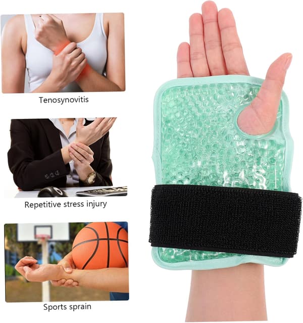 Handledsskydd Gel Ice Pack Återanvändbar Handleds Kylpåse för Bowling Handledsstöd Lindring