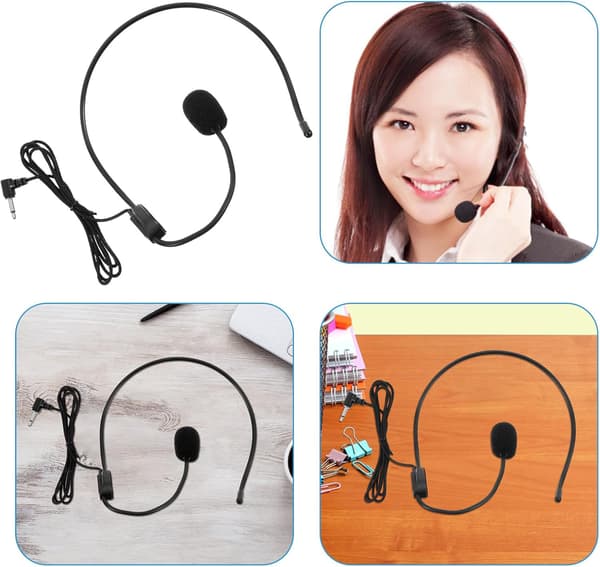 Headsetmikrofon för tal 3,5 mm trådbunden mikrofonheadset