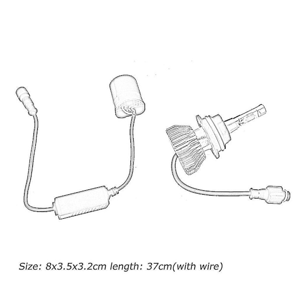 2x LED-sirua 60W 6000lm 9004 Super Bright -ajovalokitti