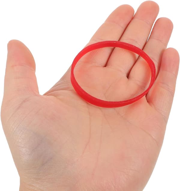 500g röda gummiband tjocka elastiska band för pyssel robust kontorsgummi