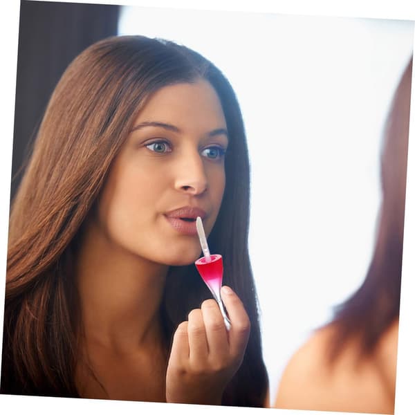 1 sett påfyllbare tomme lipgloss-tuber vinglassform plast DIY leppepomadebeholdere