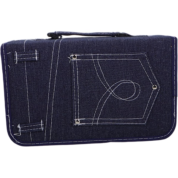 Lompakkokotelo Säilytyslaatikko 60/128 Denim-kankaalle/DVD-säilytyskassi Kompakti Kannettava