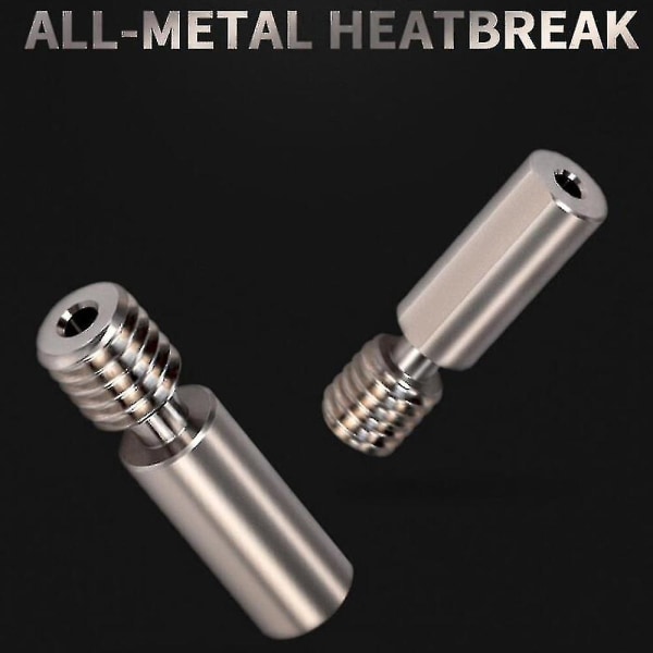 H2 Ekstruder Heat Break All Metal 303 Rustfrit Stål Heatbreak, 2 stk A-yuhao