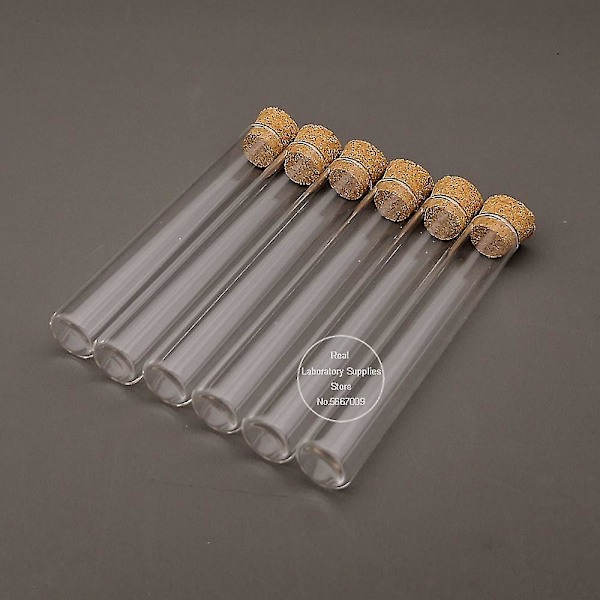 100 stk. Laboratorie 12x75mm Glasprøveglas med Kork